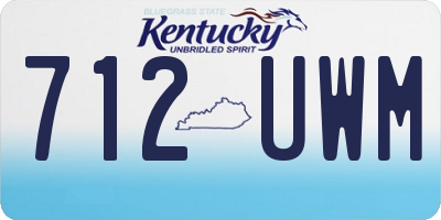 KY license plate 712UWM
