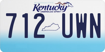 KY license plate 712UWN