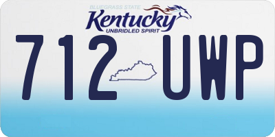 KY license plate 712UWP