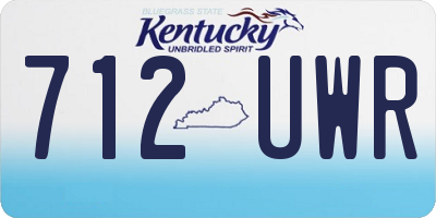 KY license plate 712UWR