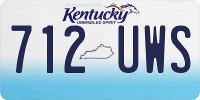 KY license plate 712UWS