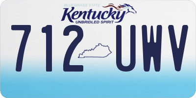KY license plate 712UWV