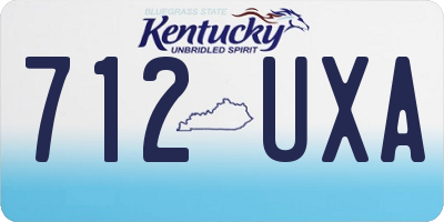 KY license plate 712UXA