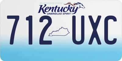 KY license plate 712UXC
