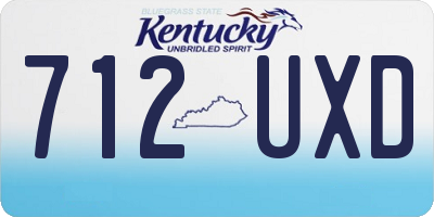 KY license plate 712UXD