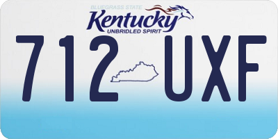 KY license plate 712UXF