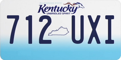 KY license plate 712UXI