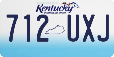 KY license plate 712UXJ