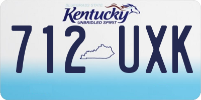 KY license plate 712UXK
