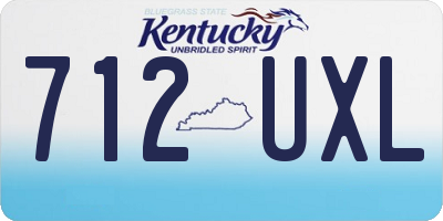 KY license plate 712UXL