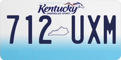 KY license plate 712UXM