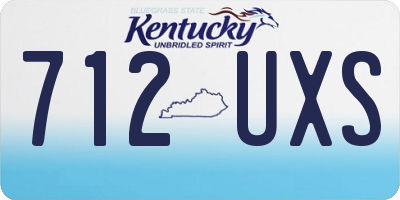 KY license plate 712UXS