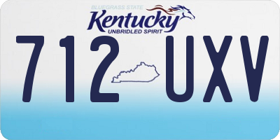 KY license plate 712UXV