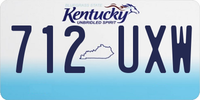 KY license plate 712UXW