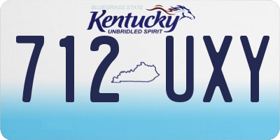 KY license plate 712UXY