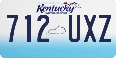 KY license plate 712UXZ