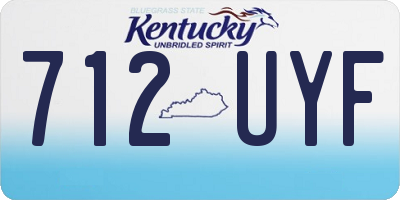 KY license plate 712UYF