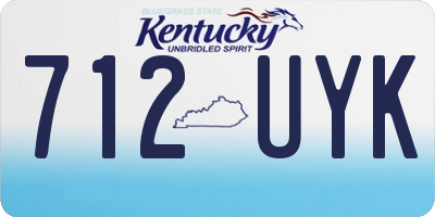 KY license plate 712UYK