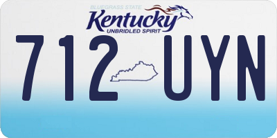 KY license plate 712UYN