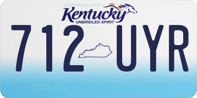 KY license plate 712UYR