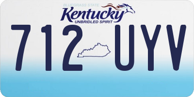 KY license plate 712UYV