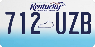 KY license plate 712UZB