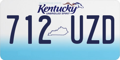 KY license plate 712UZD