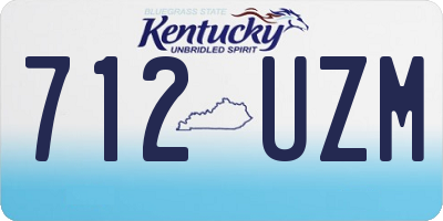 KY license plate 712UZM