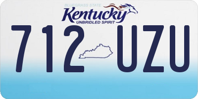 KY license plate 712UZU