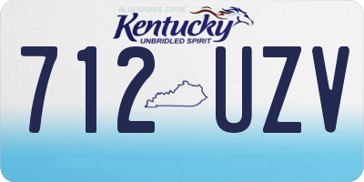 KY license plate 712UZV
