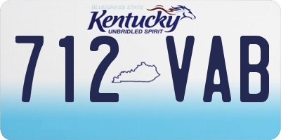 KY license plate 712VAB