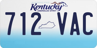 KY license plate 712VAC