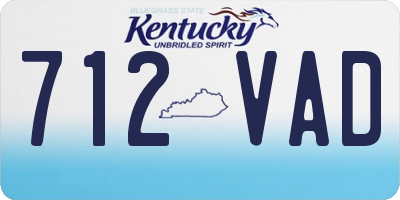 KY license plate 712VAD