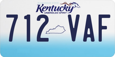 KY license plate 712VAF