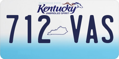 KY license plate 712VAS