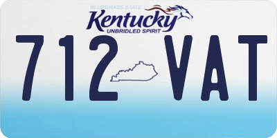 KY license plate 712VAT