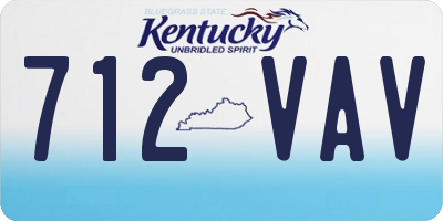 KY license plate 712VAV