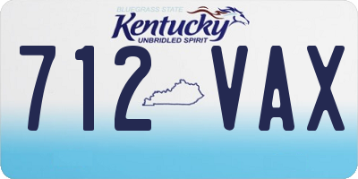 KY license plate 712VAX