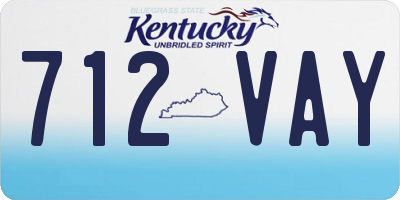 KY license plate 712VAY