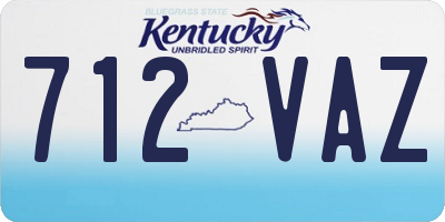 KY license plate 712VAZ