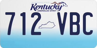 KY license plate 712VBC