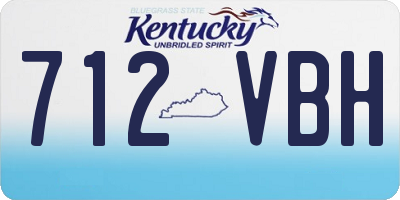 KY license plate 712VBH