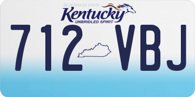 KY license plate 712VBJ