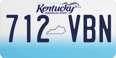 KY license plate 712VBN