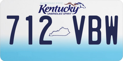 KY license plate 712VBW