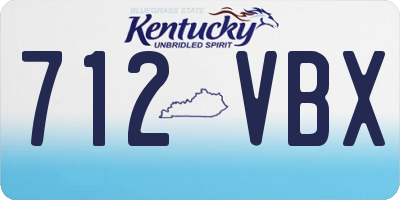 KY license plate 712VBX