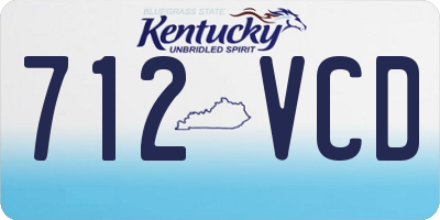 KY license plate 712VCD