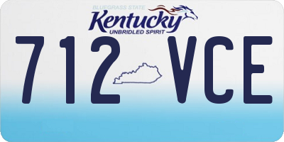 KY license plate 712VCE