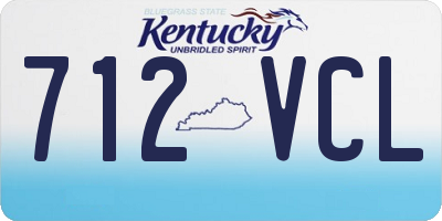 KY license plate 712VCL