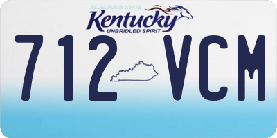 KY license plate 712VCM